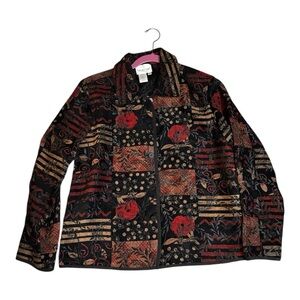 Coldwater Creek Black patchwork jacket